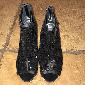 Audrey Brooke Black sequence Booties